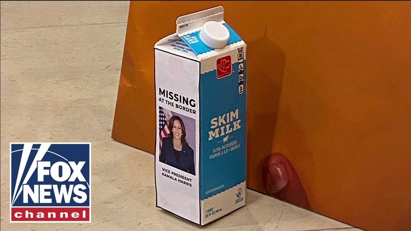 GOP put Kamala Harris face on milk carton in response to absence on