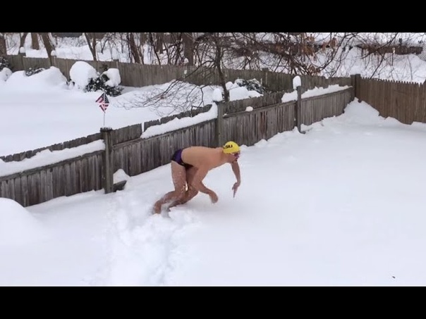 Blizzard Snow Swimming, 45 inches in 2 weeks, Boston Forever