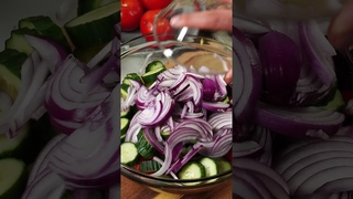 Marinated Cucumber and Tomato Salad #shorts