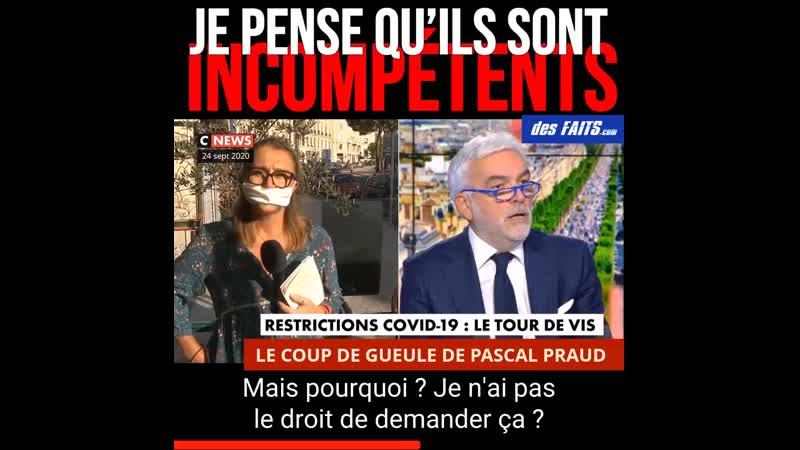 SEPT 2020, COVID: Pascal Praud se