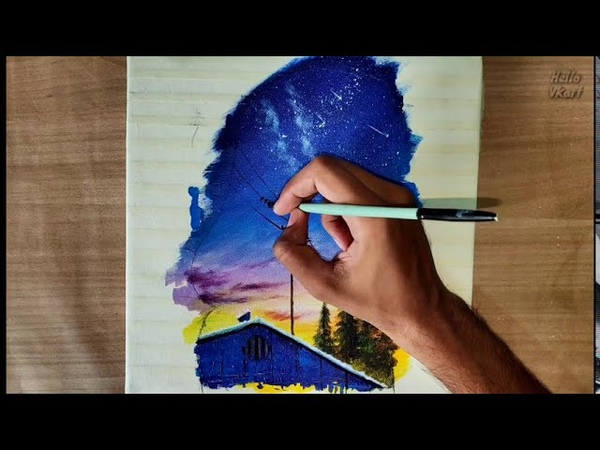 EP:78, Acrylic Art Silhouette, Girl in the Milky way