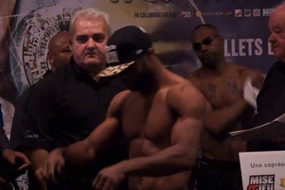 . - Взвешивание Жана Паскаля и Джорджа Блейдса (Jean Pascal vs George Blades Weigh in)