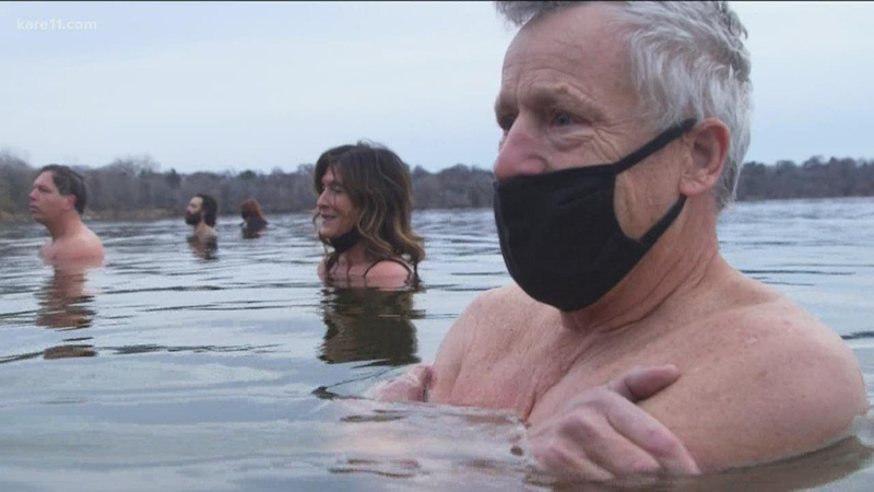 A chill start to the day: Local group begins each morning with a dunk in frigid Lake