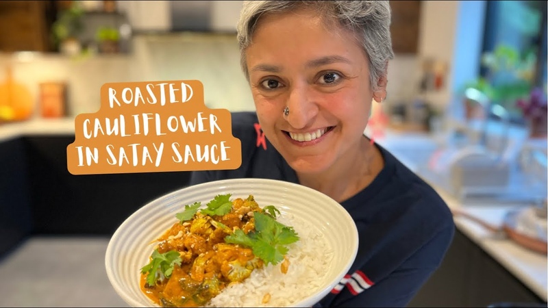 ROASTED CAULIFLOWER with SATAY SAUCE, Super easy meal, Food with