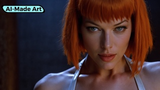 LEELOO from The Fifth Element reimagined by AI-Made Art