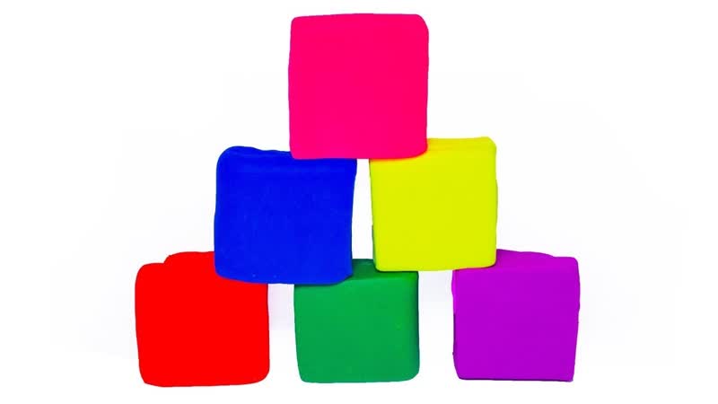 Разноцветные Кубики из Пластилина Плей До Учить