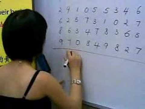 Intelligent Abacus Mental Arithmetic 12 yrs old presented 12 digits 10
