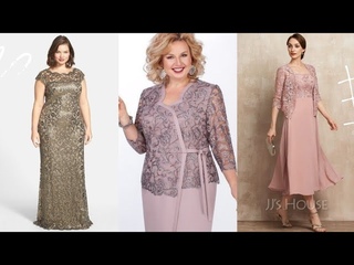 Woman lace mother of the bride dress formal gown with jacket/ Latest gorgeous plus size women dress