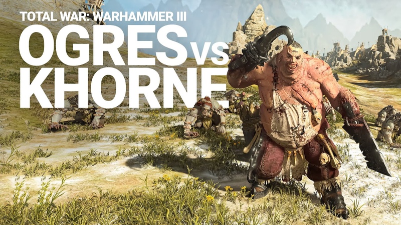 Ogre Kingdoms vs Exiles of Khorne Battle Gameplay, Total War: WARHAMMER