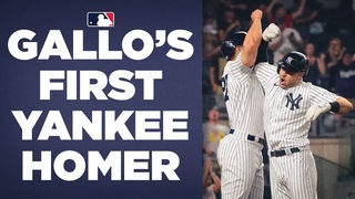 Joey Gallo mashes a TOWERING 3-RUN GO-AHEAD homer! (First home run as a Yankee)