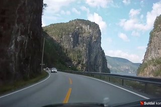 Auto trip on amazing Norwegian roads (Forsand - Odda)