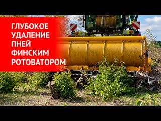 ГЛУБОКОЕ УДАЛЕНИЕ ПНЕЙ ФИНСКИМ РОТОВАТОРОМ MeriCrusher MJHS-311STX и ТРАКТОРОМ Claas Xerion 5000