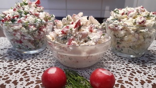 Салаты из редиса и творога.3 Вкусных и Полезных салата .