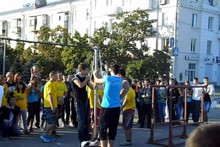 Выступление Street Workout на площади