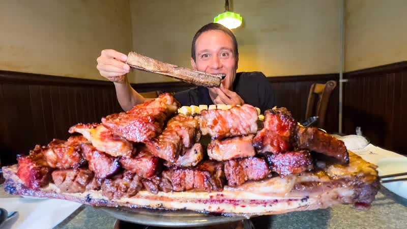 Korean Barbecue Tour DINO BEEF RIBS + Standing Barrel BBQ in