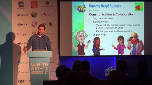 White Nights Prague 2017 Chris George ( Big Fish Games) Gummy Drop Success The Secret