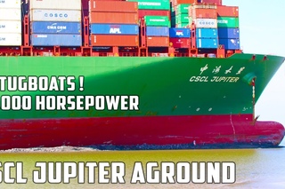 Refloating the CSCL Jupiter 14th of August 2017