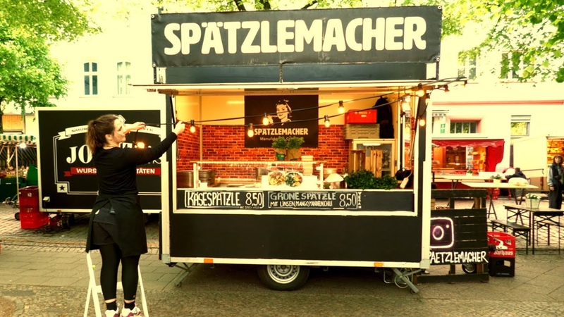 Original German Pasta with a lots of Cheese, Street Food Berlin
