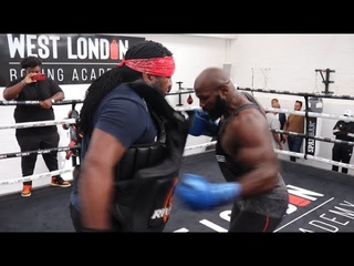 ’MIKE TYSON... ONE TIME!’ - CARLOS TAKAM ATTACKS THE BODY WITH COACH DEWEY COOPER IN LONDON