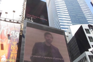 Misha Collins takes Times Square (GISHWHES 2015 Wednesday - White Shirt Meetup)