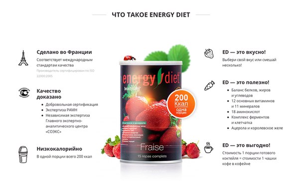 Энерджи Диет Какие Витамины. «Энерджи Диет» («Energy Diet»). Как принимать для похудения, свойства, результаты, фото