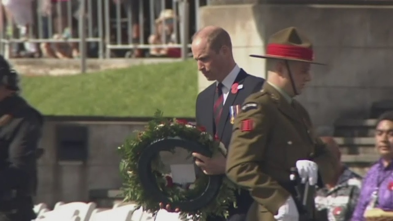 Duke of Cambridge attends ANZAC day service in New