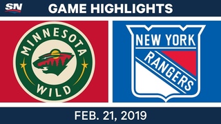 NHL Highlights | Wild vs. Rangers - Feb 21, 2019