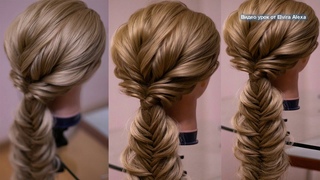 Воздушная коса  Рыбий хвост  Причёска из длинных волос  Hair tutorial