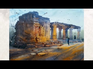 Plein air watercolour landscape painting | Ganesh Hire | Watercolour Painting Tutorial