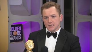 Taron Egerton Reveals Which ’Rocketman’ Costume He Got To Keep | Golden Globes 2020