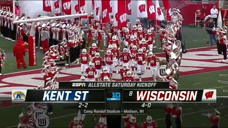 NCAAF 2019, Week 06, Kent State Golden Flashes (8) Wisconsin Badgers,