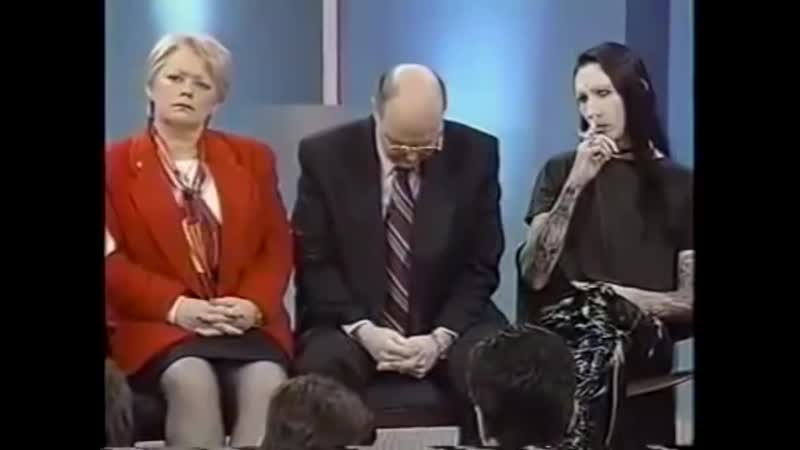 Мэрилин Мэнсон на шоу Фила Донахью 1995(на русском, перевод)