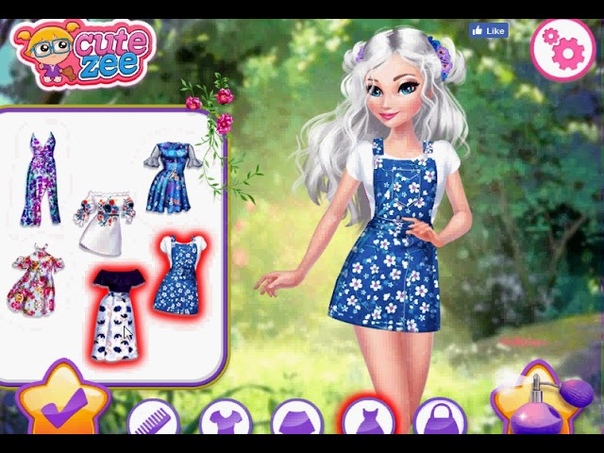 Эльза и Рапунцель Цветочные Наряды ( Elsa Rapunzel Pretty in Floral)