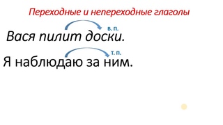Переходные и непереходные глаголы 6 класс