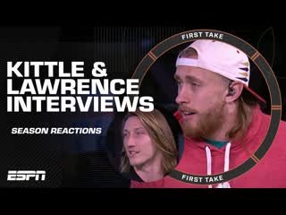 George Kittle talks 49ers' QB plans & Trevor Lawrence on the Jaguars' epic playoff win | First Take