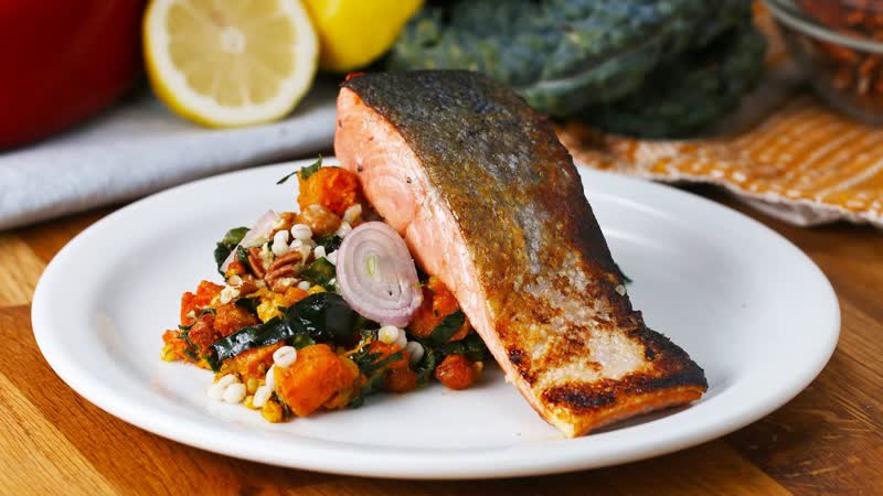 Seared Salmon with Smoky Squash