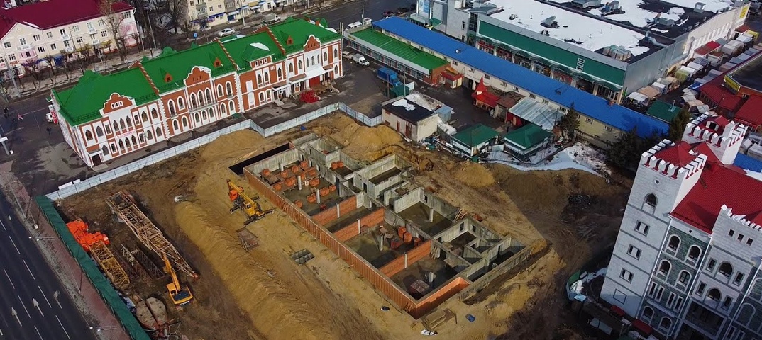 Строительство Дома дружбы народов в Йошкар-Оле Август 2022 г. Республика Марий Э