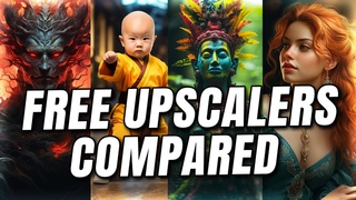 4 FREE Ai Image Upscalers + COMPARISON!