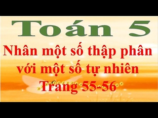 Toán 5 Nhân một số thập phân với một số tự nhiên Trang 55-56