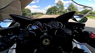 Suzuki Hayabusa 2022 Gen 3 High Speed Run on german Autobahn with raw Akrapovic exhaust sound