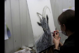 Картина Аэрографом. Козерог. Capricorn