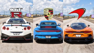 FH5 DRGA RACE - Nissan GT-R Nismo Vs Porsche 911 GT3 Vs Mclaren GT