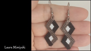 Pendientes rombos miyuki / Brick stitch