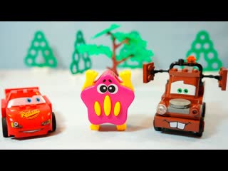 Герои мультфильма Тачки - Молния Маккуин -  Геометрические фигуры