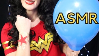 Balloon Popping and Blowing Sounds ASMR ( No Talking ) Wonder Woman Costume 🎉