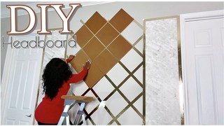 Super HEADBOARD With Floor Mats & DIY Light with Table Mat!!!