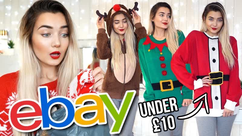TRYING ON EBAY CHRISTMAS JUMPERS I BOUGHT UNDER